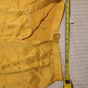 Vibrant Yellow Handmade Satin Pants
